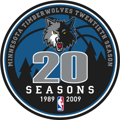 Minnesota Timberwolves 2009 Anniversary Logo iron on transfers for fabric